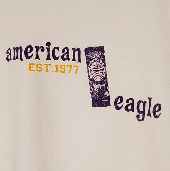 Purple and Yellow Tiki Graphic AE T-Shirt - Picture 7 of 7